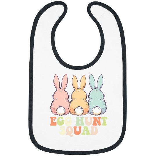 Egg Hunt Squad Easter Egg Hunting Crew Bunny Matching Family Bibs