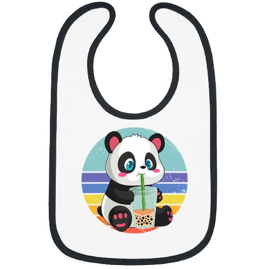 Panda Pet Kawaii Anime Panda Otaku Japanese Bubble Boba Tea Bibs