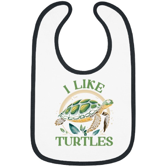 I Like Turtles Sea Turtles Lover Bibs