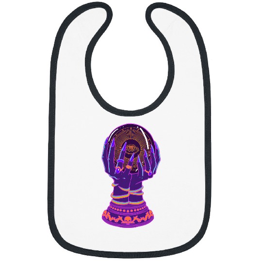 Pastel Goth Crystal Ball Fortune Teller Palm Reader Pagan Bibs