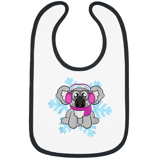 Koala Pet bear Christmas Winter Snowflake Snow Bibs