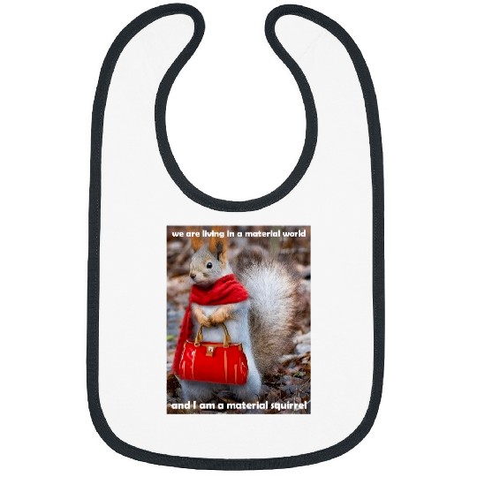 Squirrel Pet Material Squirrel Shopping with Handbag Bibs