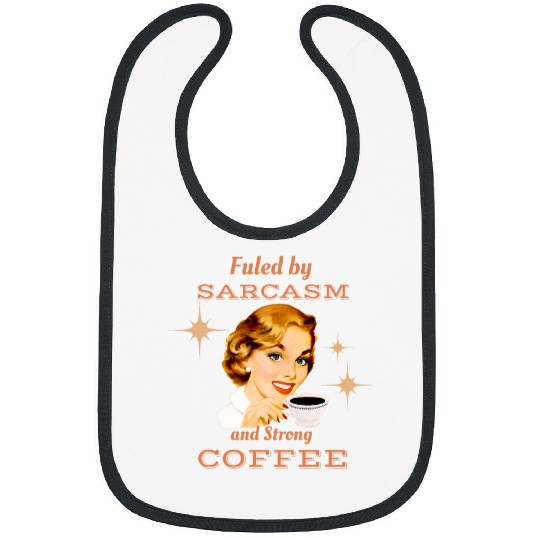 Coffee Fun Fueled By sarcasms and Strong Coffee Retro 1950s Housewife Bibs