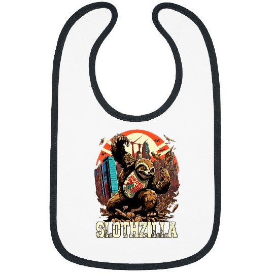 Sloth Pet Anime Slothzilla Kaiju Manga Otaku Sloth Bibs