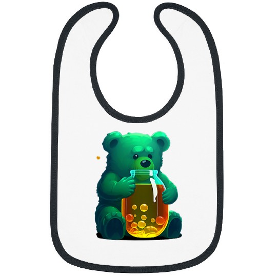 Bear Pet Cute Green Gummy Bear Bibs