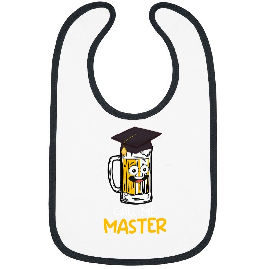 Beer Fun Call me Master Beer University Masters Degree Bibs