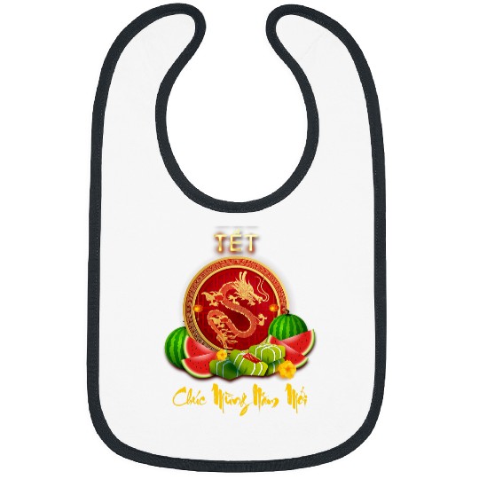 Dragon Pet Chuc Mung Nam Moi Tet Vietnamese Lunar New Year Dragon 8 Bibs