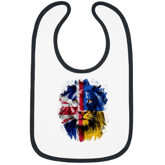Lion Pet vintages Union Jack United Kingdom Flag Lion Half Union Jack Bibs