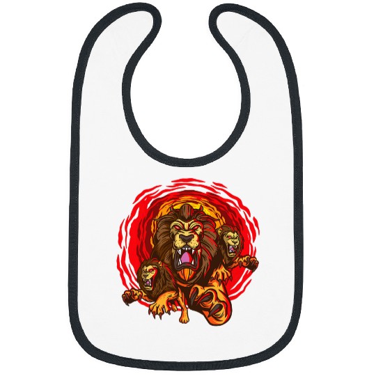Lion Pet Angry Lion Face Bibs