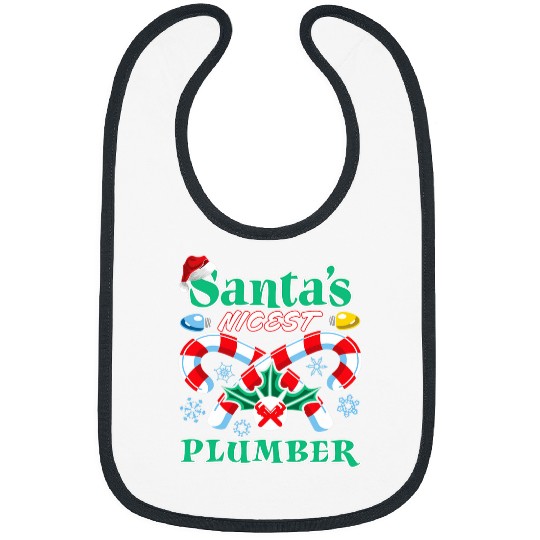Plumbers Job Santas Nicest Plumber Christmas Naughty Or Nice List Bibs