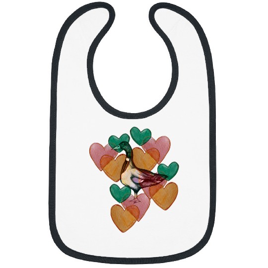 Duck Pet Mallard Duck watercolor Bibs