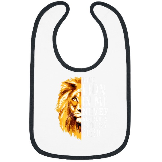 Lion Pet Religious Christian Verse Gifts Lion Judah Graphic on Back Bibs