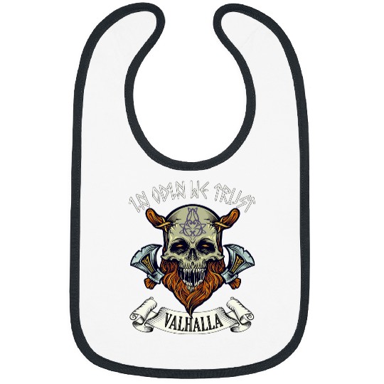 Graphic In Odin We Trust vintages Mens Viking Skull Valhalla Bibs