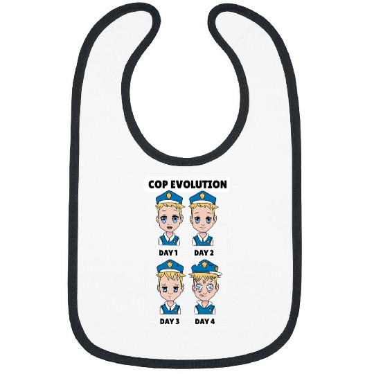 Police Job Cop Evolution Police Officer Law Enforcement Bibs