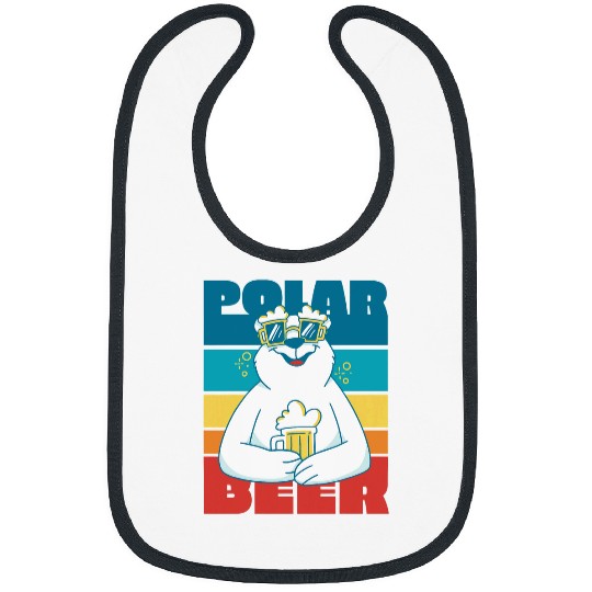 Beer Fun Polar Bear Beer Vintage Bibs