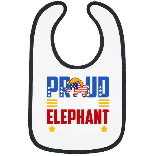 Elephant Pet Republican GOP Conservative I m the Elephant in the Room Bibs