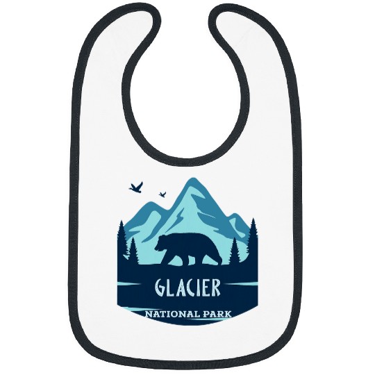 Bear Pet Retro Grizzly Bear Montana Glacier National Park Bibs