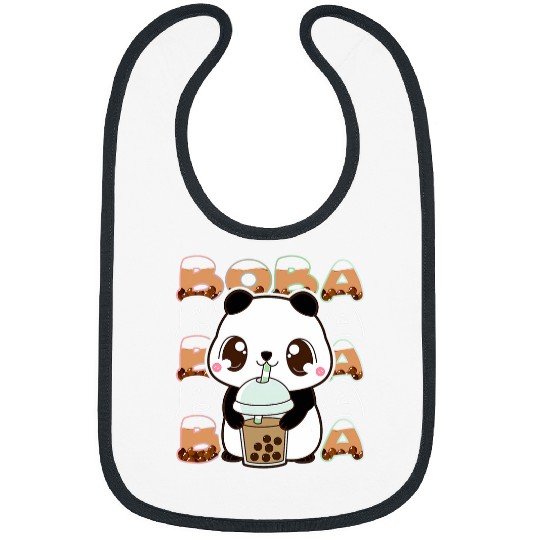 Panda Pet Kawaii Cute Anime Panda Otaku Boba Bubble Milk Tea Teens Bibs