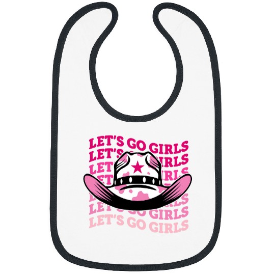 Lets Go Girls Cowboy Hat Bachelorette Party Western Rodeo Bibs