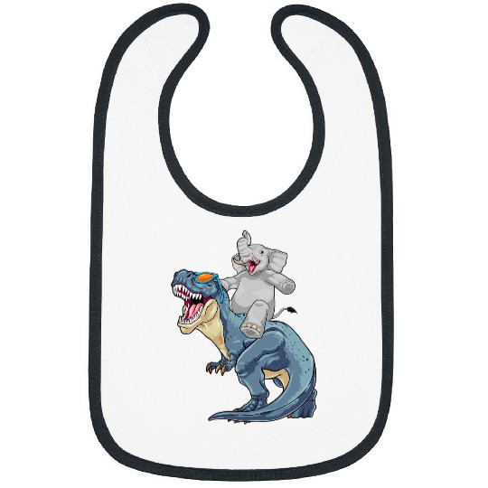 Elephant Pet Riding Dinosaur T rexs Animal Kingdom Prehistoric Bibs