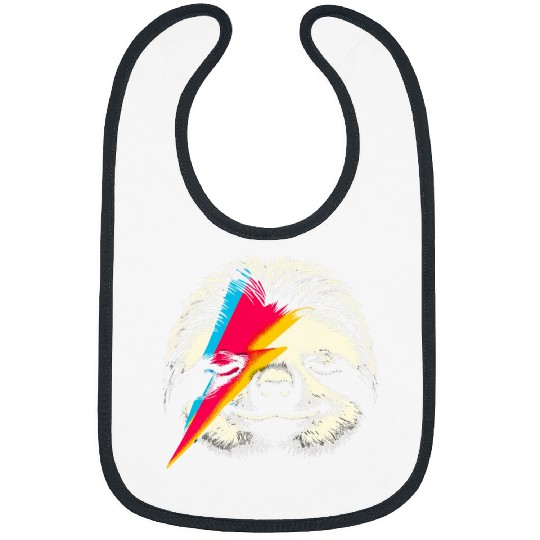 Sloth Pet Slowie Sloth Rock Music Concert Band Funny Sloth 1 Bibs