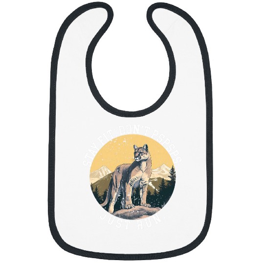 Funny Hiking Graphic Mountain Lion Outdoor Trail Cat Pspsps Bibs