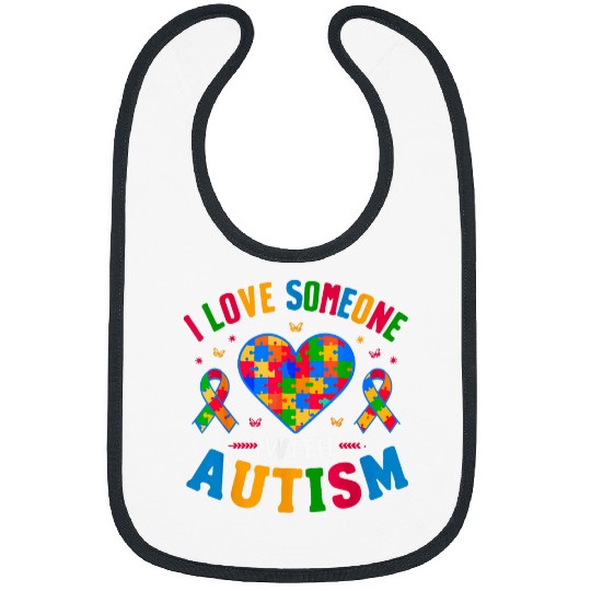 Giraffe Pet Autism Awareness I Love Someone With Autism Bibs