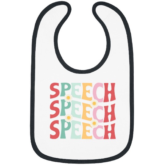 Speech Therapy Retro Speech Language Pathologist Therapist Bibs