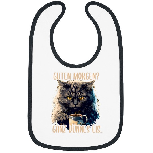 Coffee Fun Guten Morgen Ganz Thin Ice Cream Cat Coffee Bibs