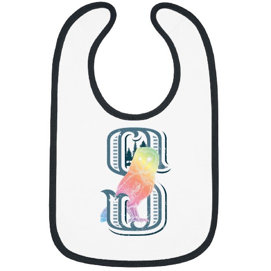 Owl Pet Barn Owl Drawing with Monogram Letter S Bibs