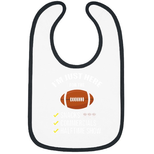 Im Here For Snacks Commercials Halftime Show Football Bibs