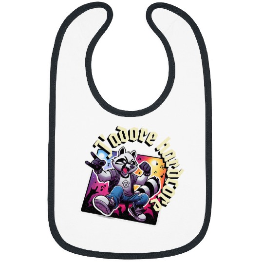 Raccoon Pet J adore I Adore Hardcore Cute Raccoon Hardcore Dancing Bibs