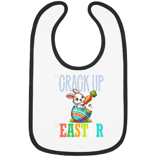 Lets Crack Up This Easter Bunny Egg Hunt Happy Easter Pun 3 Bibs