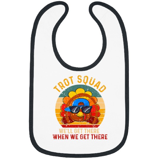 Turkey Trot Squad Funny Thanksgiving Running Costume Boy Men Bibs