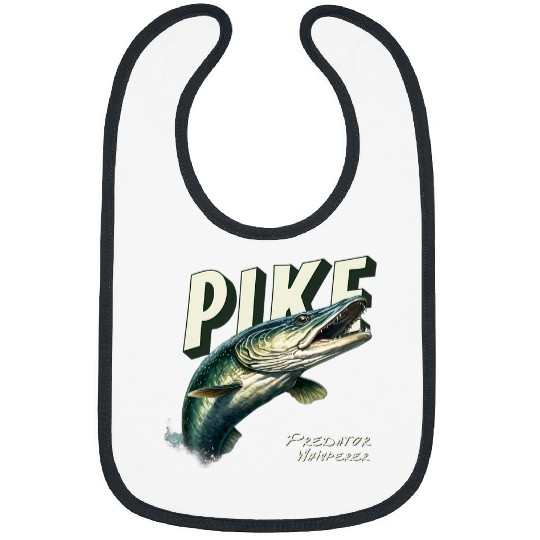 Northern Pike Whisperer Fishing Enthusiasts Angler Fishermen Bibs