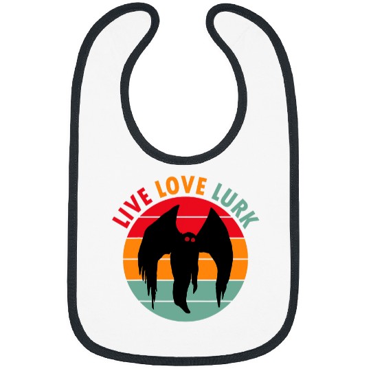 Retro vintages Cryptid Mythical Monster Live Laugh Mothman Bibs