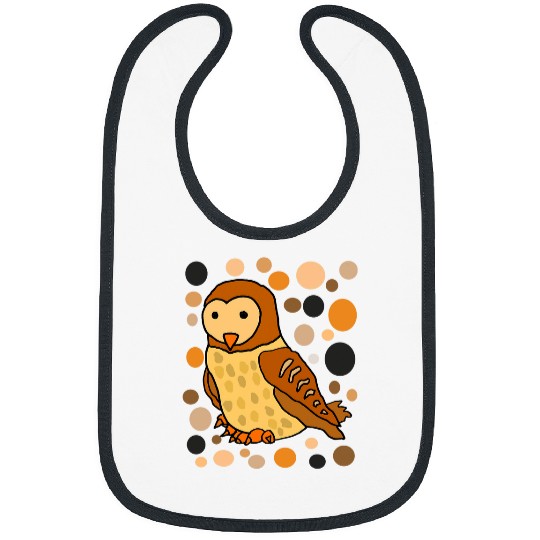 Owl Pet SmileteesBirds Fun Artistic Barn Owl Abstract Art Bibs