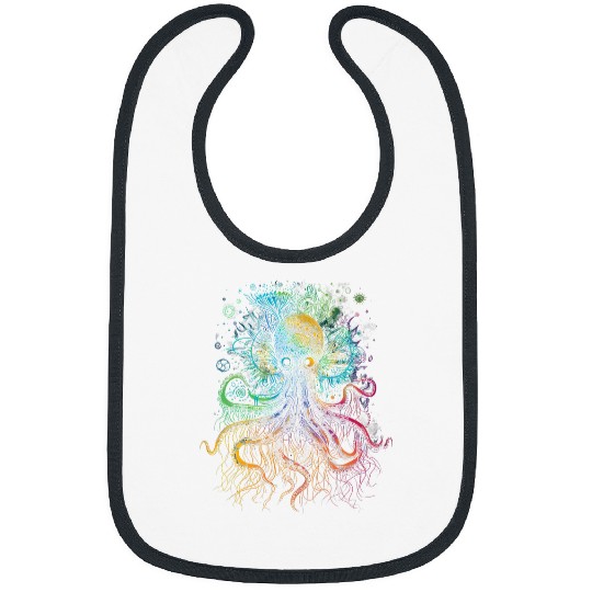 Quantum Biology Octopuss Microbiology Marine Life TEEMONGOUS Bibs