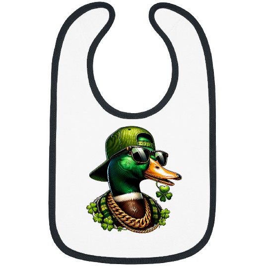 Saint Patricks Call Me Lucky Mallard Duck St Patricks Day 1 Bibs