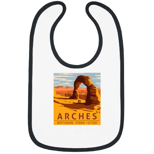 Retro vintages Arches National Park Of Utah America Men Women Bibs