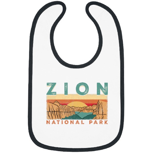 Retro Zion National Park Utah Mountain Women Men Kids Hiking Bibs