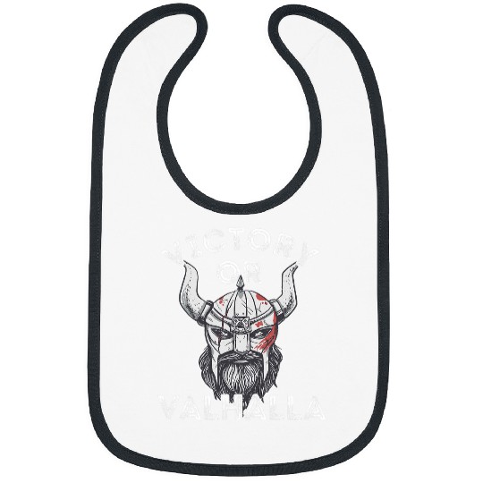 Victory Or Valhalla Viking Warrior Nordic Odin Pagan Bibs