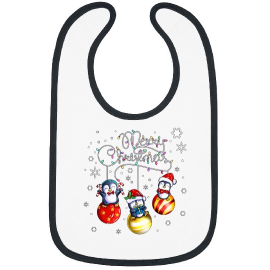 Penguin Pet Merry Christmas Penguin Holidays Christmas Balls Xmas Bibs