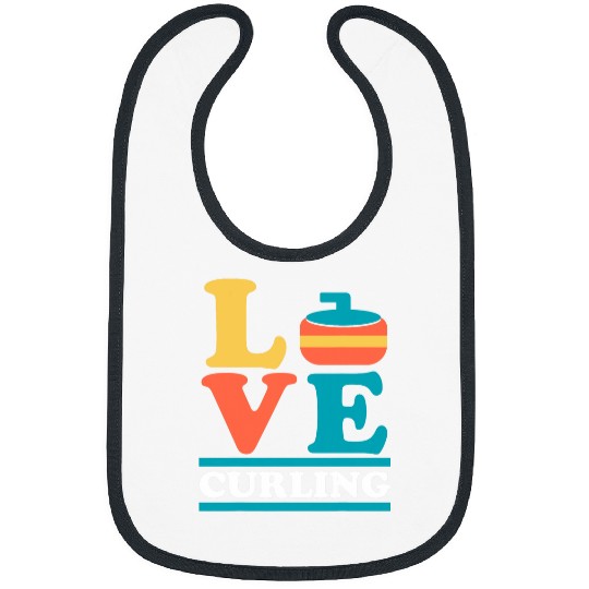 Love Curling Curler Sport Lover Curling Stone Bibs