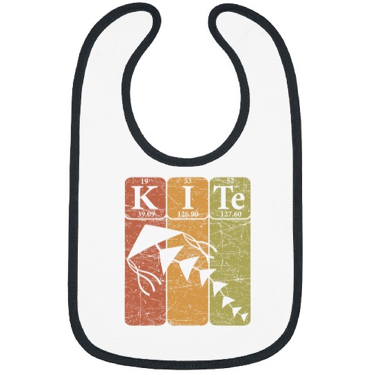 Kite Periodic Table Elements Kite Flying Outdoors Retro 1 Bibs
