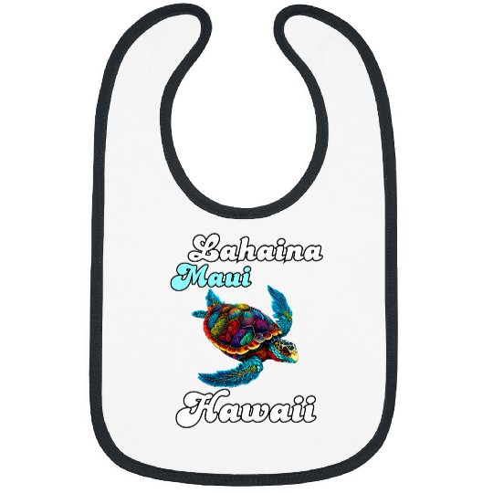 Turtle Pet Lahaina Maui North Shore Hawaii Floral Sea Turtle Vacation Bibs