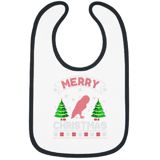 Owl Pet xmass Tree Lighting Men Women Barn Owl Ugly Christmas Bibs