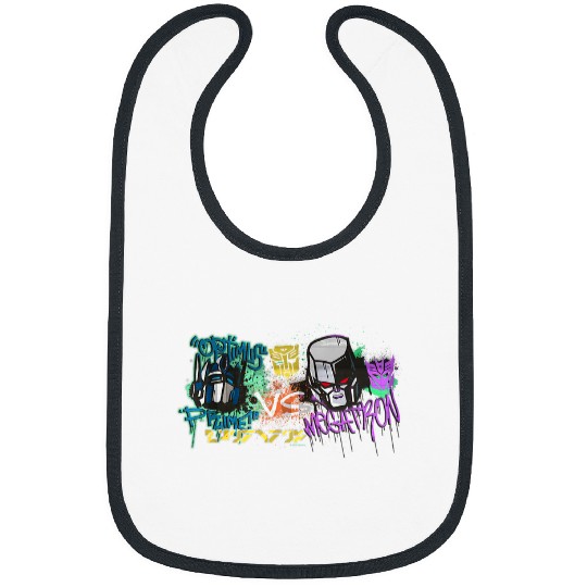 Kids Transformers Optimus Prime Vs Megatron Retro Graffiti Paint Bibs