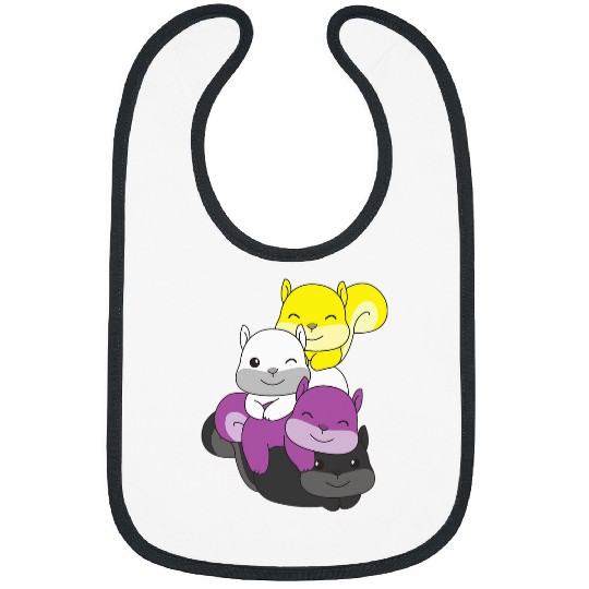 Squirrel Pet Nonbinary Flag Pride Month Lgbtq Nonbinary Squirrel Bibs