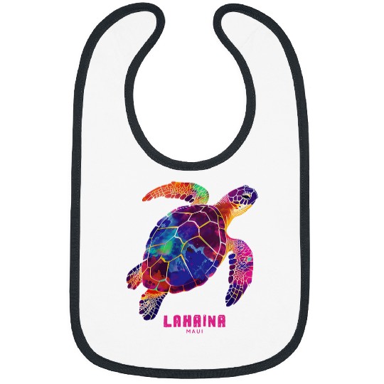 Turtle Pet Lahaina Maui Hawaii Tee Surfer Vacation Surfing Sea Turtle Bibs